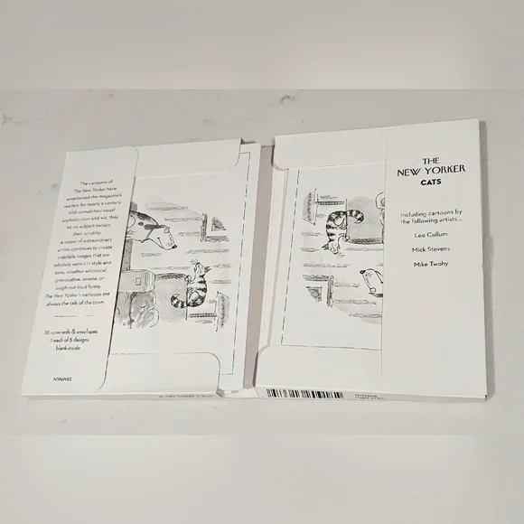 The New Yorker Cat Cartoons Notecard Wallet Pack of 10 Cards & Envelopes Blank - Picture 3 of 8